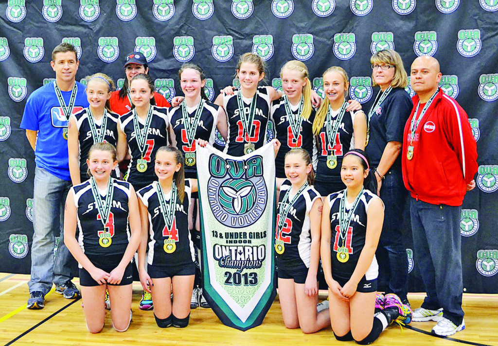 Aurora volleyball players Storm Waterloo The Auroran