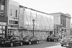 Now undergoing extensive renovations is the old Thompson's Furniture Building. Aww, Shucks! restaurant is overhauling the building before moving into their new digs this summer and surrounding business owners hope it will help revitalize the area. Auroran photo by Brock Weir.