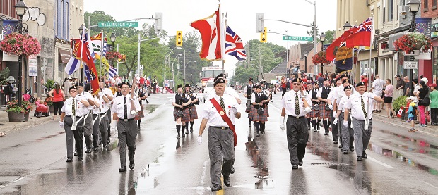They were followed by a splash of ceremony, courtesy of the Royal Canadian Legion's Colour Guard.