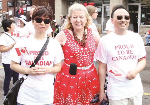 Newmarket-Aurora MP Lois Brown was accompanied by a group of patriotic Canadians!