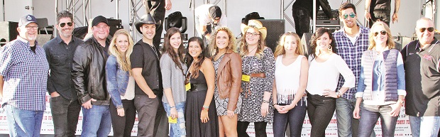 The Hoedown Showdown Top 10 with judges Steve Hinder, Belinda Stronach and Chris Seldon. Auroran photo by David Falconer