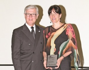 Nancy Black with Mayor Dawe